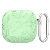 SUNHUFA Silicone Case Protector w/ Carabiner Cute Cover for AirPods 4 Gen (2024)(Green)