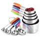 thumbnail image 2 of Juego de 10 Piezas, Juego de Tazas Medidoras de Metal Anidadas, con Mango de Silicona Suave, para Secar e Ingredientes Líquidos, Cocinar y Hornear (Caja de Color), 2 of 5
