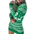 thumbnail image 4 of Suéter navideño de manga larga con estampado de Papá Noel para mujer, Jersey de punto con cuello redondo, Tops de punto, Otoño e Invierno, 4 of 4