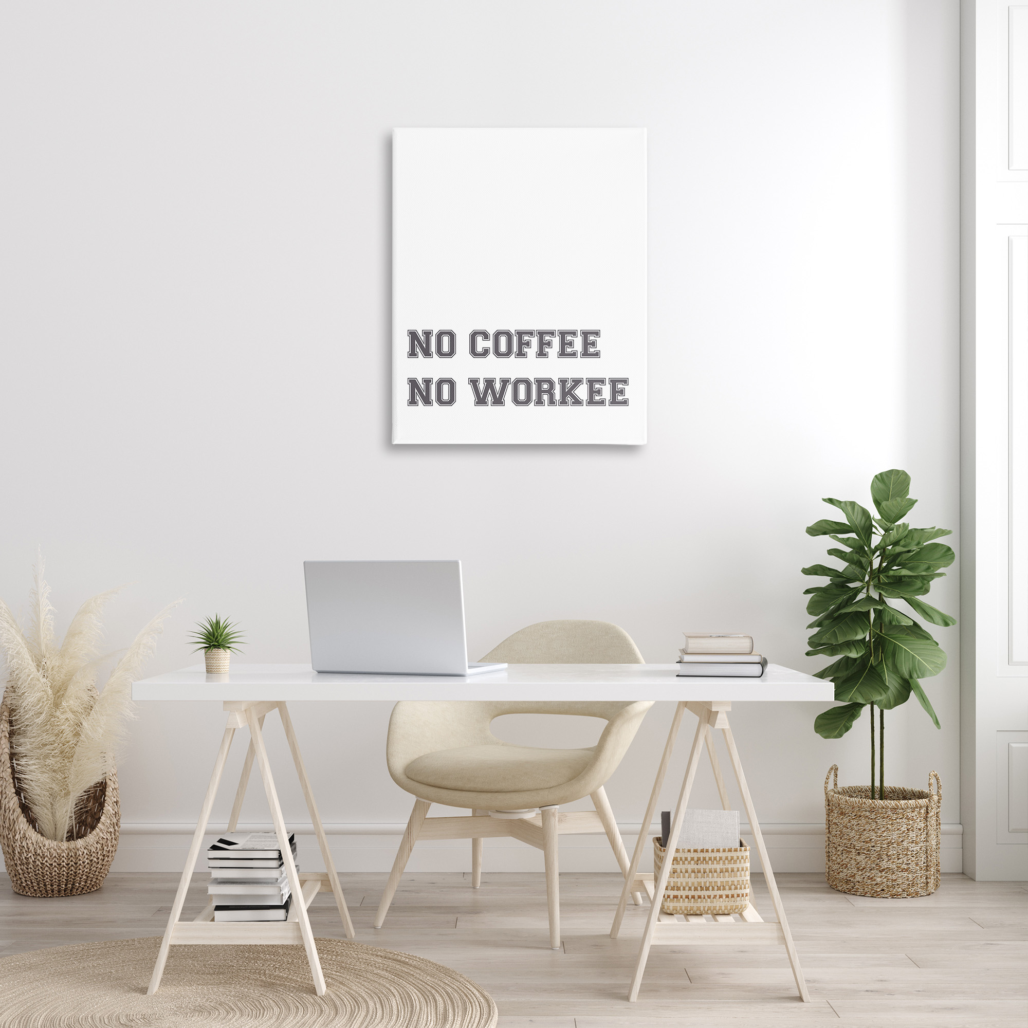 Stupell Industries Funny No Coffee Phrase Food & Beverage Painting Gallery Wrapped Canvas Art Print Wall Art, 30 x 40