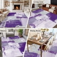 thumbnail image 5 of Modern Oil Painting Area Rug 5x7 FT, Non Slip Bedroom Throw Carpet, Purple Grey Abstract Graffiti Art Washable Soft Floor Carpet Non-Shedding Rug for Dining Room Bedside Classroom Desk, 5 of 9