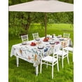 thumbnail image 4 of Fsddascl Spring Floral Outdoor Tablecloth - 60x120 Inch Rectangle Dining Table Cover, Pastoral Botanical Watercolor Flowers Waterproof Outdoor Table Cloth with Umbrella Hole & Zipper for Patio, 4 of 7
