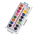 thumbnail image 2 of Heart Watercolor Paint Set for Women 16-Color Solid Pigment Powder Painting Kit 12-Pack, 2 of 7