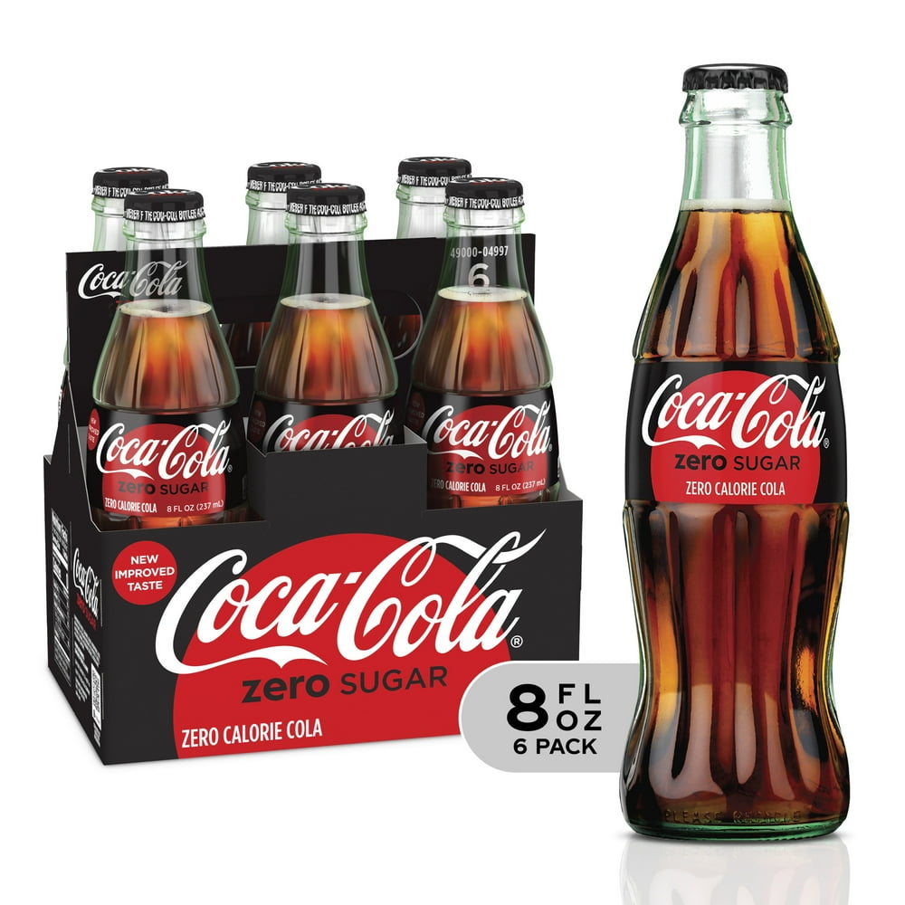 Coke Zero Sugar Diet Soda Soft Drink 8 Fl Oz 6 Pack Walmart