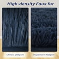 thumbnail image 2 of Haperlare 2' x 8' Modern Shag Runner Rug Shaggy Fluffy Rug Indoor Non-Slip Hallway Runner Rug Floor Cover for Laundry Room Kitchen, Dark Navy Blue, 2 of 6