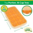 thumbnail image 3 of Silicone Baby Reusable Food Storage Tray (2 Pack) - Pop Out 1oz Portion Silicone Stackable Freezer Tray, Snap-on Lid, Non Toxic BPA & PVC Free, Dishwasher &Microwave Safe, Healthy Meal Prep, Gift, 3 of 6