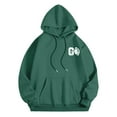 thumbnail image 5 of Hoodies for Men Casual Football Game Theme Print Loose Pullover Long Sleeve Hooded Sweatshirt Comfortable Warm Fall Winter Daily Wear Mens Sweatshirts Dark Green XXL, 5 of 5