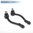 thumbnail image 4 of Unique Bargains 2pcs Front Outer Tie Rod Ends Kit Suspension Steering Tie Rod End for Kia Soul No.568202K050/568202K000, 4 of 6