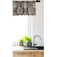 thumbnail image 3 of Ambesonne Damask Window Valance, Wildflowers Leaves Curls, 54" X 18", Dark Brown Cream, 3 of 3
