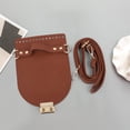 thumbnail image 2 of lionlar Sac en Cuir PU DIY Tricotage Bandoulière Réglable Housse de Sac Rouge, 2 of 6