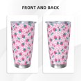 thumbnail image 3 of Picia Cherry Strawberry Pattern 20 oz Tumbler Stainless Steel Vacuum Insulated Coffee Ice Cup Double Wall Travel Flask Dual Lid Water Bottle, Eco-friendly Car Cup-Straw Three-piece Set, 3 of 8