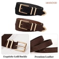 thumbnail image 6 of JASGOOD 2 Pack Suede Belts for Women Fashion Ladies Casual Waist Belt with Gold Buckle, 6 of 9