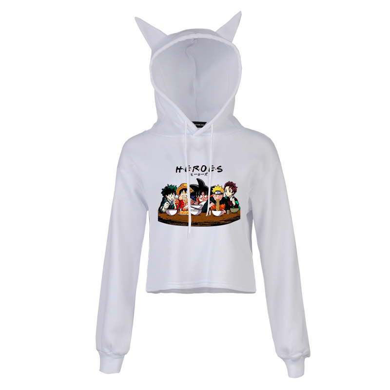 my hero academia crop hoodie