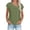 Army Green-A, variant on Daiosportswear Women'S Summer Cotton Linen Blouse Elegant Plain Shirt Asymmetrical Collar Short Sleeve Solid Top,Linen Top White XXL(XXL)