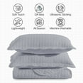 thumbnail image 4 of Moonlight20015 California King Quilt Set Reversible Lightweight Bedspread with 2 Shams All-Season Comfort in Silver, 4 of 10