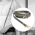 thumbnail image 6 of Adjustable Leather Replacement Strap Handles Purses Straps Handbags Shoulder Bag Strap with Metal Swivel Lobster Buckles Gray, 6 of 9