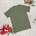 thumbnail image 3 of Funny Gingerbread Christmas Shirt | Unisex Holiday Graphic Tee | Gifts & Stocking Stuffers (Military Green, S), 3 of 4