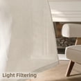 thumbnail image 4 of DriftAway Ivory Linen Curtains 96 Inches Long for Living Room Thick Semi Sheer 2 Panels Farmhouse 3 Inch Rod Pocket Back Tab Boho Rustic Light Filtering Window Drapes for Bedroom Privacy Assured, 4 of 8