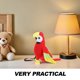 thumbnail image 5 of loros de peluche con hombros descubiertos para niños, juguete de loro de peluche de dibujos animados, disfraz de pirata para fiesta., 5 of 7