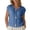 Royal Blue_#01, variant on Sewkxo Womens Crochet Chunky Knit Top Sleeveless Cardigan Casual Button Down Crochet Sweater Vest Tops with Pockets,Army Green L