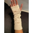 thumbnail image 3 of Kukuzhu Fairy Grunge Gloves Alt Emo Goth Accessories Fingerless Ripped Long Sleeve Arm Warmers Y2k Gyaru Arm Sleeve Harajuku, 3 of 4
