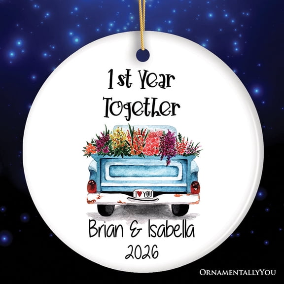 New Couple First Year Together Ornament