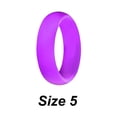 thumbnail image 2 of Purple Silicone Wedding Ring Band Women Temporary Rubber Flexible Gym Travel, 2 of 2