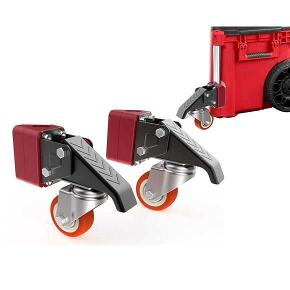 UTAH-Front Wheels Upgrade Kit for Milwaukee Packout System - Easy Rolling Dolly Conversion.Accessories for Milwaukee Packout Rolling Tool Box.