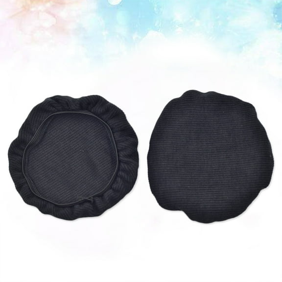 Amosfun 2Pcs Universal Black Headphone Cover Stretch Fabric for Gaming and Aviation Headsets