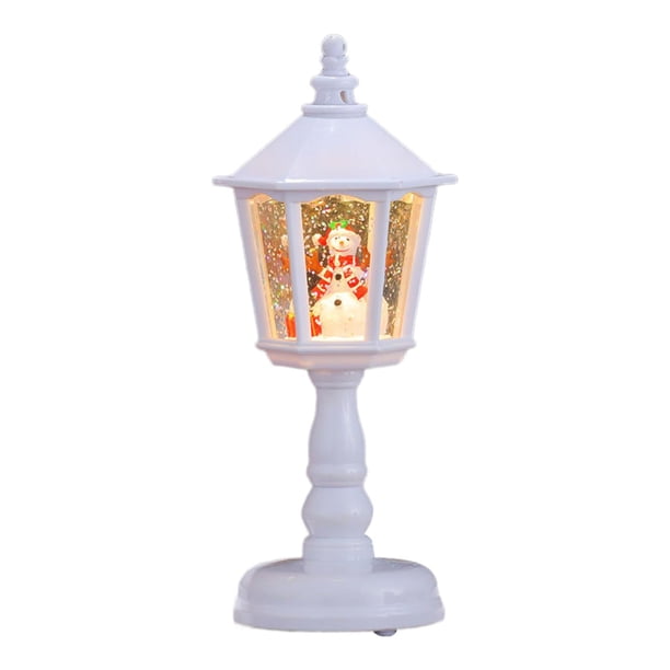 Farol navideño decorativo para vacaciones, luces colgantes decorativas, luz de noche, figura para habitación, bar, chimenea, fiesta Blanco