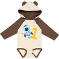 thumbnail image 3 of Inktastic Rocket Spaceship Happy First Birthday Boys or Girls Long Sleeve Baby Bodysuit, 3 of 5
