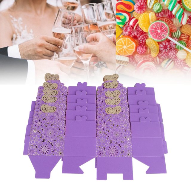 Small Gift Boxfor Bridal Shower,50Pcs Party Treat Box Party Candy Treat Box Party Packaging Box Seamless Integration