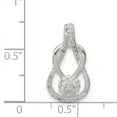 thumbnail image 3 of Sterling Silver CZ & Teardrop Pendant Charm, 3 of 4