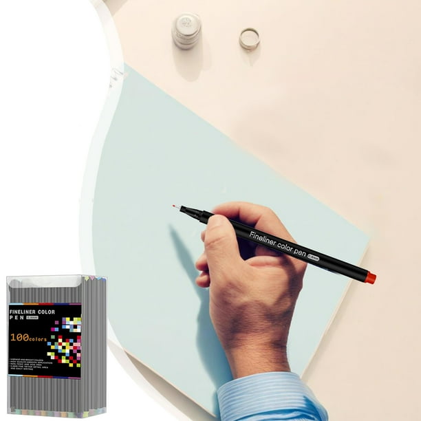 Almacenamiento y organización de oficina, organizadores y almacenamiento de armarios, bolígrafo de gancho especial para arte estudiantil, bolígrafo negro pintado a mano, bolígrafo de dibujo, bolígrafo