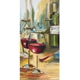 thumbnail image 2 of French-Roussia, Heather A. 11x18 Black Ornate Wood Framed with Double Matting Museum Art Print Titled - Wine for Two, 2 of 4