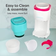Nostalgia Electric 80 Watt Ice Shaver with Ice Mold & Reusable Cone, Teal & White