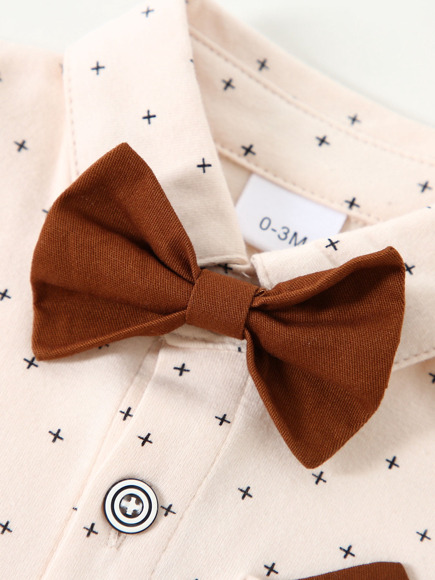 CARETOO Baby Boy Clothes Suit 0-18M 4pcs Formal Dress Infant Tuxedo Autumn Winter Shirt Pant Sets