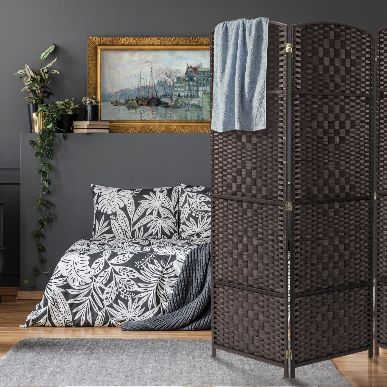 Sorbus 8 Panel Divider: 6ft Tall - Privacy Screen, Double Hinged, Partition & Folding Screens