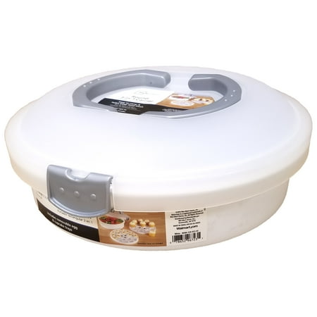 Ultra Camtainer Beverage Carrier - Mainstays 3-in-1 Round Cake Carrier with Lid