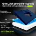 thumbnail image 4 of Gel Wheelchair Seat Cushion with 18 °   Tilt for Pressure Relief, Bed Sore Prevention, Sciatica and Tailbone Pain Support, Blue, 4 of 8