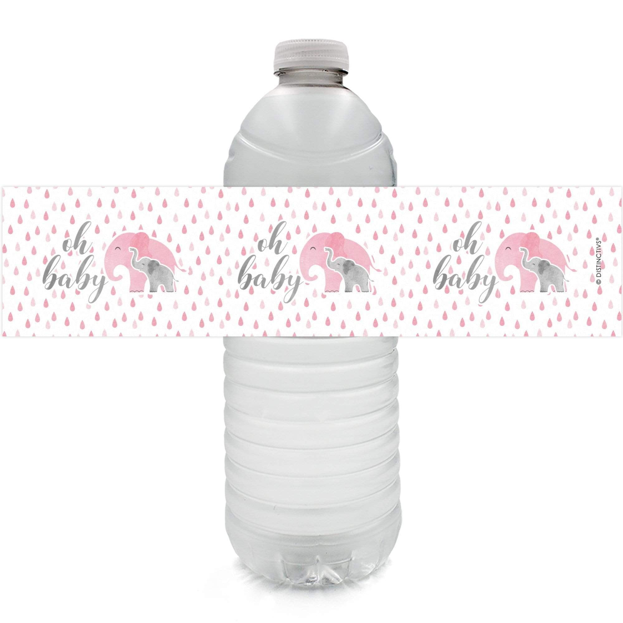 Mom and Baby Elephant Baby Shower Theme Water Bottle Labels Will go great with your Event or Celebration cute animal theme