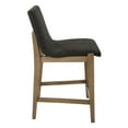 thumbnail image 4 of Uttermost Klemens 26" Farmhouse Fabric & Wood Counter Stool in Charcoal/Walnut, 4 of 7