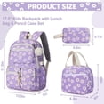 thumbnail image 3 of DAKIMOE School Backpack 3 Sets Corduroy Backpack for Teen Laptop Backpack for Women Middle High School Bookbag Travel Daypack, 3 of 7