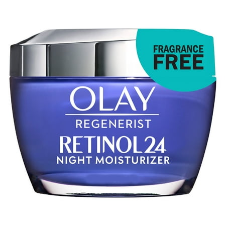 Olay Regenerist Retinol 24 Night Moisturizer, Fragrance Free, 1.7 (Best Night Cream For Dry Skin Face In India)