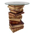 thumbnail image 3 of Design Toscano Power of Books Sculptural Glass-Topped Side Table, 3 of 7