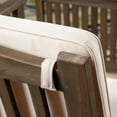 thumbnail image 3 of Parry Outdoor 6-Seater Acacia Wood Chat Set, Gray Finish and Cream, 3 of 10