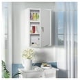 thumbnail image 2 of kleankin Wall Mount Medicine Cabinet - Lockable Steel First Aid Cabinet with 3 Tier Shelves, White - Bathroom & Kitchen Storage, 2 of 9