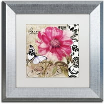 Trademark Fine Art "Le Pink" Canvas Art by Color Bakery White Matte, Silver Frame