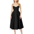 thumbnail image 2 of Summer Dresses For Women Plus Size Casual Sleeveless Solid Camis Long Black Women's Summer Flowy Maxi Dress S-2XL, 2 of 9