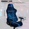 thumbnail image 4 of TSOVTHRID Blue Mechanical Chip Print Set of 4 Gaming Chair Covers with Armrest Covers Anti-Slip Stain Resistant Gaming Chair Cover Set Stretch Computer Chair Seat Slipcovers, 4 of 7